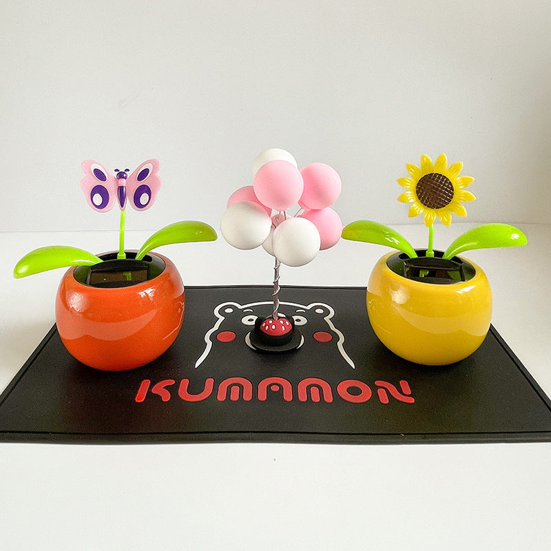 Solar Flower Car Ornament Decoration